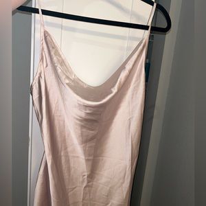 Pink Lily Satin Midi dress